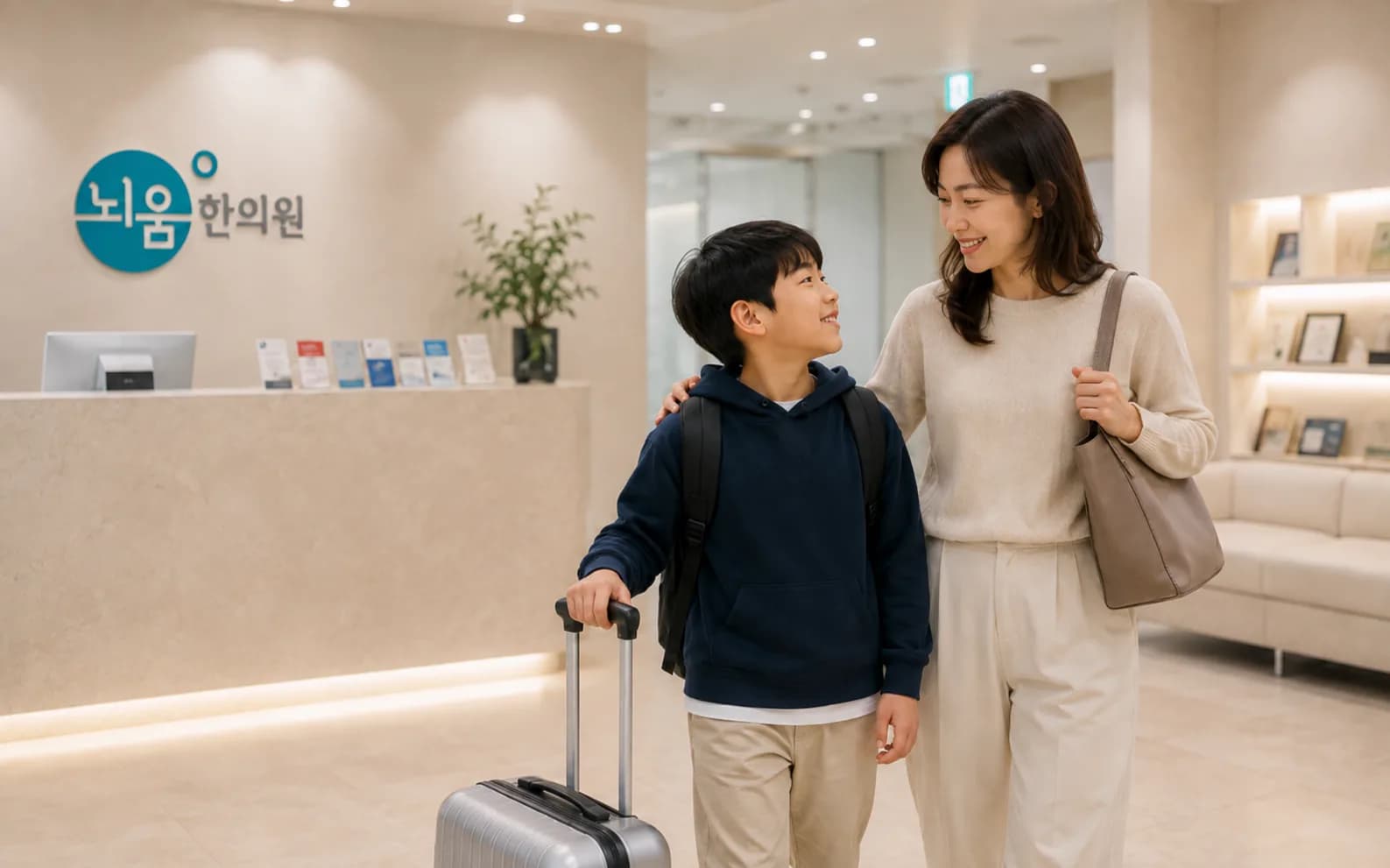 멀리 거주하며 치료 일정을 조정하는 보호자와 아이