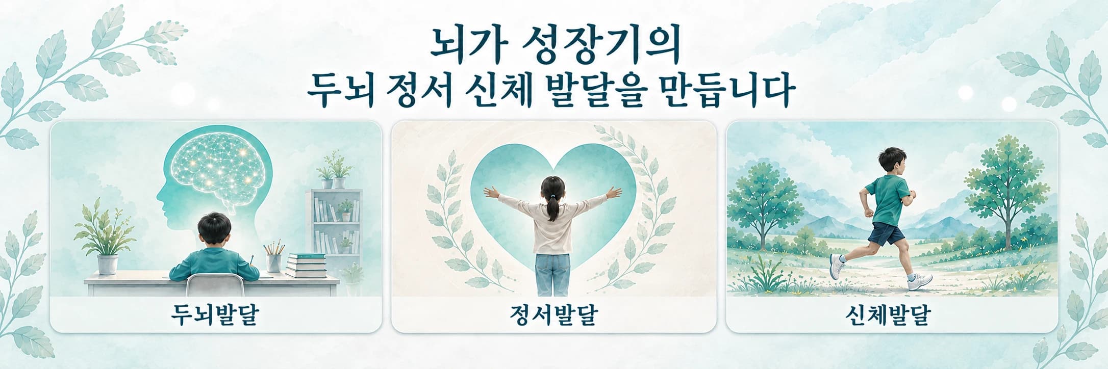 두뇌발달, 정서발달, 신체발달을 함께 살피는 뇌움한의원의 진료 영역